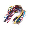 (Defective Closeout Sale: Oxydic Iron Clasp)Polyester Ribbon Name Card Holder Lanyard AJEW-XCP0001-64-1