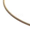 Adjustable Slider 201 Stainless Steel Round Snake Chain Necklaces NJEW-K270-01G-01-3