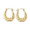Rack Plating 304 Stainless Hoop Earrings EJEW-Z026-39G-1