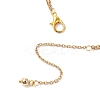 3Pcs 3 Styles Brass Clover Cross Moon Star Link 304 Stainless Steel Cable Chain Anklets for Women AJEW-AN00748-6