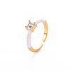 Brass Enamel Cuff Rings RJEW-T016-26G-NF-3