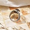 Natural Tiger Eye Adjustable Rings RJEW-I108-03AS-14-3