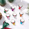 Christmas Iron Bell Wine Glass Ornaments HJEW-MZ00306-1