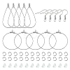 75Pcs 5 Styles 304 Stainless Steel Wire Pendants FIND-FS0002-25-1