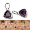 304 Stainless Steel Cubic Zirconia Pendant ZIRC-P080-B01-3