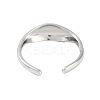 Non-Tarnish 304 Stainless Steel Open Cuff Rings for Women LS-RJEW-C095-07P-3