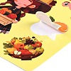 6Pcs Thanksgiving Day Cartoon Paper Self-Adhesive Picture Stickers STIC-C010-30-4
