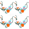 Flower & Leaf Polyester Embroidery Sew on Appliques PATC-WH0010-32B-1