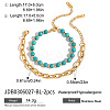 2Pcs 2 Styles 304 Stainless Steel Canle Chain Bracelets FS-WG283A0-02-1