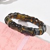 Bamboo Natural Blue Tiger Eye Beads Stretch Bracelets for Women Men BJEW-K304-01J-3