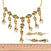 Halloween Tibetan Style Alloy Bib Necklaces & Dangle Earring Sets LS-SJEW-P006-02AG-3