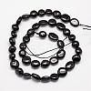 Natural Black Tourmaline Bead Strands G-L459-07-2