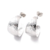 Non-Tarnish 304 Stainless Steel Chunky C-shape Stud Earrings EJEW-P198-05P-1