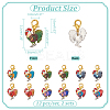 Rooster Pendant Stitch Markers HJEW-AB00307-2