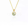 Lucky Bag Brass with Glass Imitation Jade Pendant Necklaces for Women FS-WG73FC0-01-5
