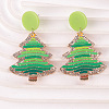 Acrylic Christmas Tree Dangle Stud Earrings FS-WGAD6E4-02-1