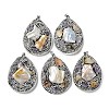 Baroque Natural Freshwater Shell Polymer Clay Rhinestone Big Pendants BSHE-P033-15A-1