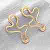 304 Stainless Steel Nuggets Stud Earrings for Women EJEW-A131-03G-1
