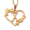 PVD Vacuum Plating 201 Stainless Steel Pendant Necklaces NJEW-R267-02X-G-1