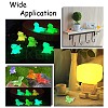 60Pcs 6 Colors Luminous Resin Lizard Figurines DJEW-CJ0001-16-7