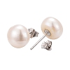 Valentine Presents for Her 925 Sterling Silver Ball Stud Earrings EJEW-D029-9mm-2-3