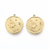 Ion Plating(IP) 304 Stainless Steel Pendant Rhinestone Settings STAS-N097-251LG-2
