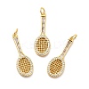 Rack Plating Brass Cubic Zirconia Pendants KK-K270-40G-4