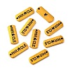 Tibetan Style Alloy Rectangle with Word Miracle Pendants LS-TIBEP-Q043-068AG-RS-3