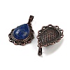 Dyed Natural Lapis Lazuli Teardrop Pendants G-K363-01R-04-2