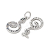 Brass Micro Pave Cubic Zirconia Pendants KK-U056-49P-2
