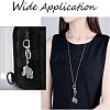 8Pcs 4 Colors Tibetan Style Alloy Rhinestone Big Pendants ALRI-FH0001-12-6