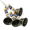 Iron Witch Bells for Door Knob Protection HJEW-JM02186-4