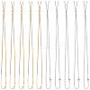 10Pcs 2 Colors Adjustable 304 Stainless Steel Curb Chains Necklaces Making MAK-SC0001-43-1