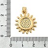 Brass Micro Pave Clear Cubic Zirconia Pendants KK-I360-053G-3