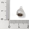 Rack Plating Brass Micro Pave Clear Cubic Zirconia Bead Cap Bails KK-L224-003P-3