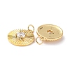 Brass Micro Pave Cubic Zirconia Pendants ZIRC-P092-016G-RS-3