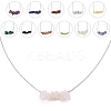 12Pcs 12 Styles Natural Mixed Stone Chip Pendant Necklace Sets NJEW-JN05097-1