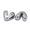 Letter Slider Beads for Watch Band Bracelet Making LS-ALRI-O012-V-NR-2