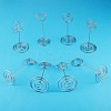 20Pcs 4 Style Carbon Steel Name Card Holder AJEW-SZ0001-79-3