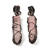 Natural Rose Quartz Pendants G-K338-28R-01-1