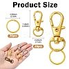 DIY Alloy Swivel Lobster Claw Clasps & Iron Split Key Rings Keychain Finding Kits DIY-YW0010-44AB-3