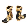 304 Stainless Steel Enamel with Rhinestone Pendants STAS-Z202-06G-01-2
