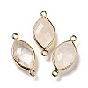 Natural Quartz Crystal Faceted Connector Charms G-K347-03G-14-1