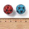 Sports Resin Rhinestone Beads OACR-D307-04-3