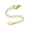 304 Stainless Steel Chain Extender with Oval Charms Ion Plating(IP) X-STAS-G383-07G-2