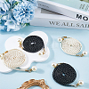 Imitation Leather Braided Chain Belts with Imitation Pearl AJEW-CP0008-67C-4