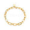 Brass Chain Bracelets BJEW-N032-04G-2
