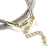 Polyester Cord Braided Necklace Makings MAK-L043-03G-25-3