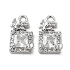 Brass Micro Pave Cubic Zirconia Pendants KK-H460-11P-1