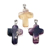 Natural Fluorite Pendants G-A231-02H-1